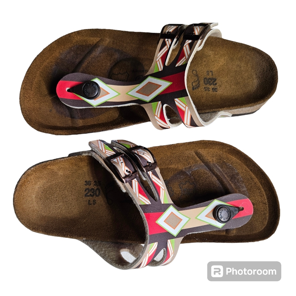 Birki's Sandals Tribal Print 230 L5 Multi Color